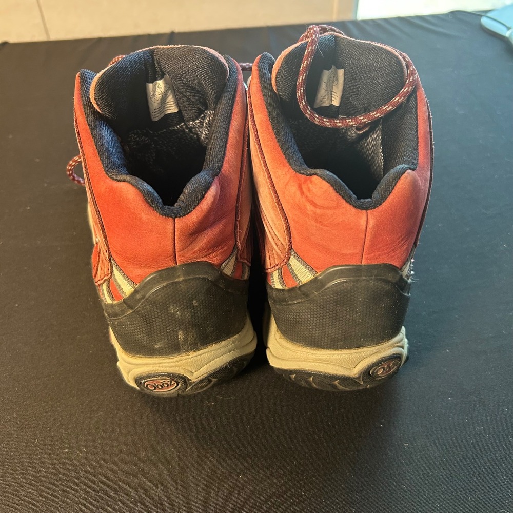 OBOZ Women's 10 bridger mid B-Dry Hiking Boots rio red waterproof gorpcore laces - Picture 4 of 7